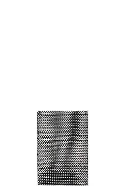 MULTI RHINESTONE SEQUENCE POUCH WITH LONG CHAIN