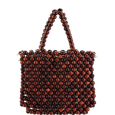 Chic Wooden Beads Crossbody Tote with Shoulder Strap  JYHD-3393