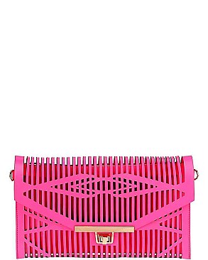 DESIGNER MODERN LASER CUT CLUTCH WITH POUCH JYHD-3414