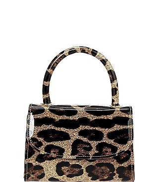 Chic Glossy Top Handle Patent Crossbody Bag with Sling Strap JY-HD-3424