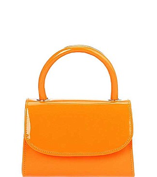 Chic Glossy Top Handle Patent Crossbody Bag with Sling Strap JY-HD-3424