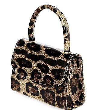 Chic Glossy Top Handle Patent Crossbody Bag with Sling Strap JY-HD-3424