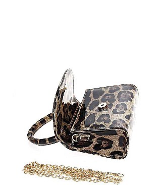 Chic Glossy Top Handle Patent Crossbody Bag with Sling Strap JY-HD-3424