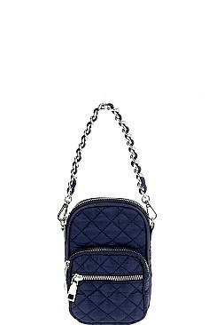 QUILTED CELLPHONE CROSSBODY