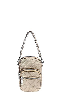 QUILTED CELLPHONE CROSSBODY