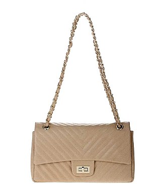 FASHION QUILTED FLAPOVER CROSSBODY BAG
