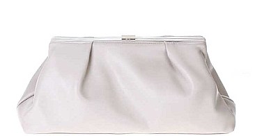 FASHION COVERED FRAMED OVERSIZE CLUTCH