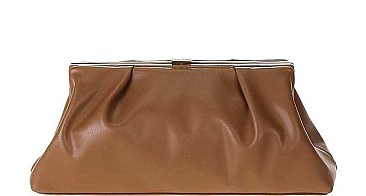 FASHION COVERED FRAMED OVERSIZE CLUTCH