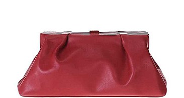 FASHION COVERED FRAMED OVERSIZE CLUTCH