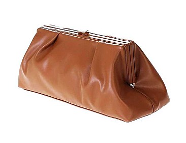 FASHION COVERED FRAMED OVERSIZE CLUTCH