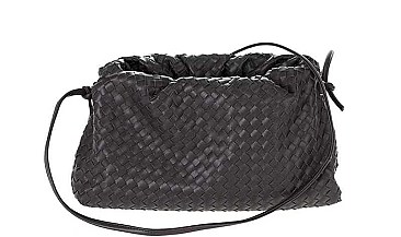 FASHION BRAIDED FRAME DUMPLING BAG