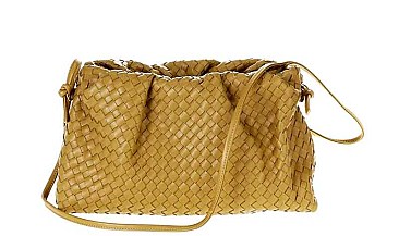 FASHION BRAIDED FRAME DUMPLING BAG