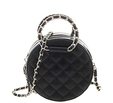 STYLISH CHIC ROUND QUILTED CROSSBODY BAG