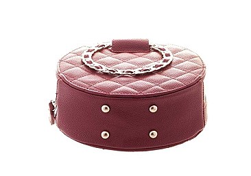 STYLISH CHIC ROUND QUILTED CROSSBODY BAG