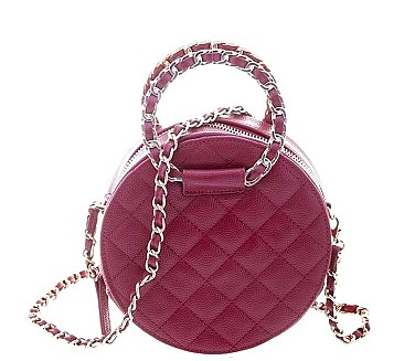 STYLISH CHIC ROUND QUILTED CROSSBODY BAG