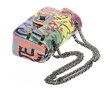 FASHION GRAFFITI STYLISH QUILTED CROSSBODY BAG
