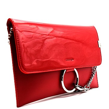 HD2792-LP Ring and Chain Accent Patent Flap Clutch