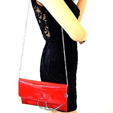 HD2792-LP Ring and Chain Accent Patent Flap Clutch