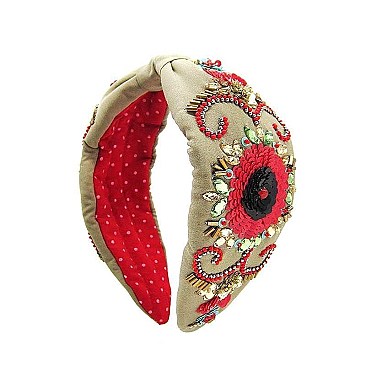 BEAD AND RHINESTONE ART FASHION HEAD BAND