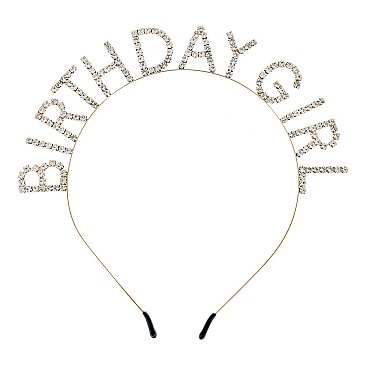 CHARMING "BIRTHDAY GIRL" CRYSTAL RHINESTONE HEADBAND