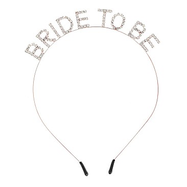 LOVELY CRYSTAL RHINESTONE " BRIDE TO BE" HEADBAND BACHELORETTE PARTY ORNAMENT