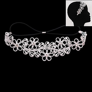 Stretch Elastic Rhinestone Lace Headband SLHDM1716