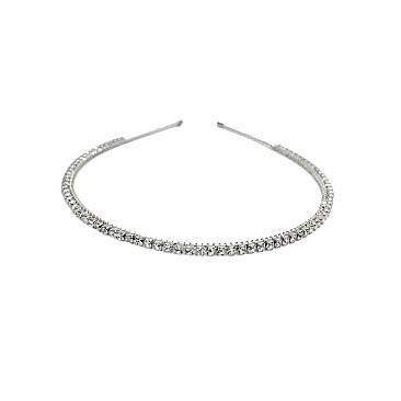 Rhinestone Single Line Metal Wire Headband SLHDM372