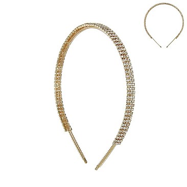 SPARKLY GCL 3 LINE STONE HEADBAND SLHDM374