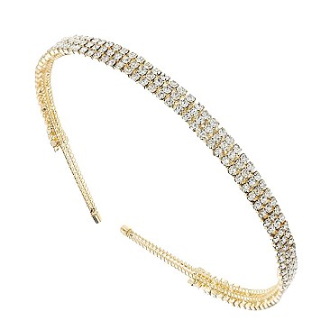 FASHION 3 LINE SPARKLING CRYSTAL RHINESTONE HEADBAND