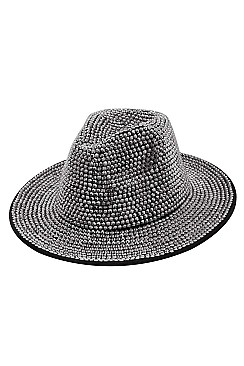 Rhinestone Fedora Hat for Women -  Jazz Party Style