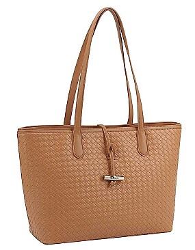 3IN1 FASHION CHECKER PRINT TOTE BAG WITH MATCHING CLUTCH AND WALLET SET