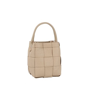Straw Woven Bucket Satchel