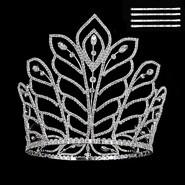 ELEGANT RHINESTONE BIG CROWN SLHHTH2234