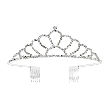 SIMPLE RHINESTONE TIARA SLHHTS6896