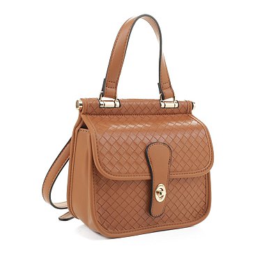 Quality Weave Flap Crossbody