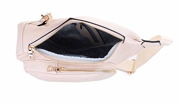 Front & Side Zippered Pocket Sling Bag