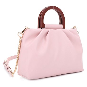 Wooden Top Handle Stachel - Crossbody Bag