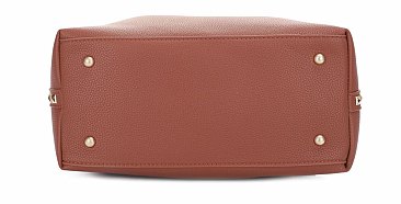 Studded Flip Lock Tote Bag