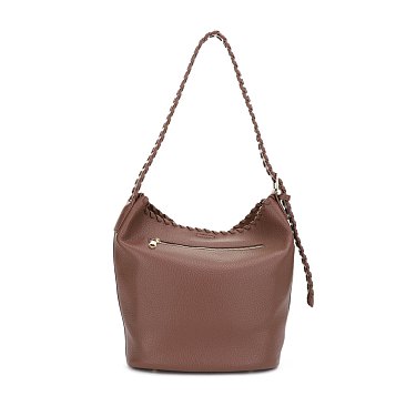 2-IN-1 Braided Handle Strap Hobo with Pouch