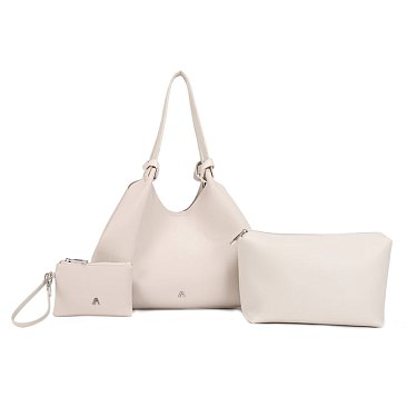 3-IN-1 -Quality Totes/Satchel - Wristlet & Pouch Set