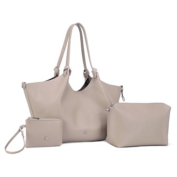 3-IN-1 -Quality Totes/Satchel - Wristlet & Pouch Set
