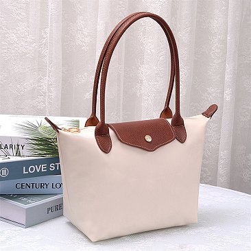 Nylon LOGO Flap Tote Bag