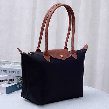 Nylon Flap Tote Bag