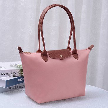 Nylon Flap Tote Bag