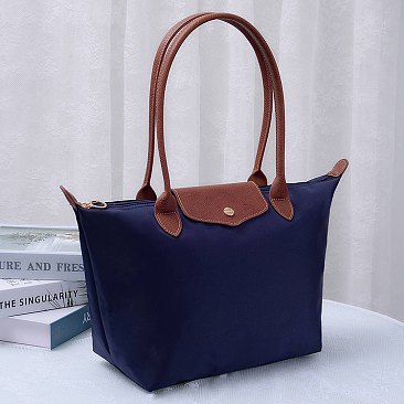 Nylon Flap Tote Bag