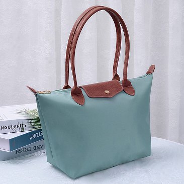 Nylon Flap Tote Bag