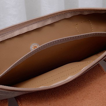 Nylon Flap Tote Bag