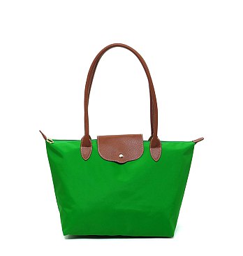 Nylon Flap Tote Bag