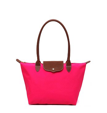 Nylon Flap Tote Bag