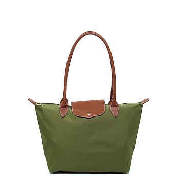 Nylon Flap Tote Bag